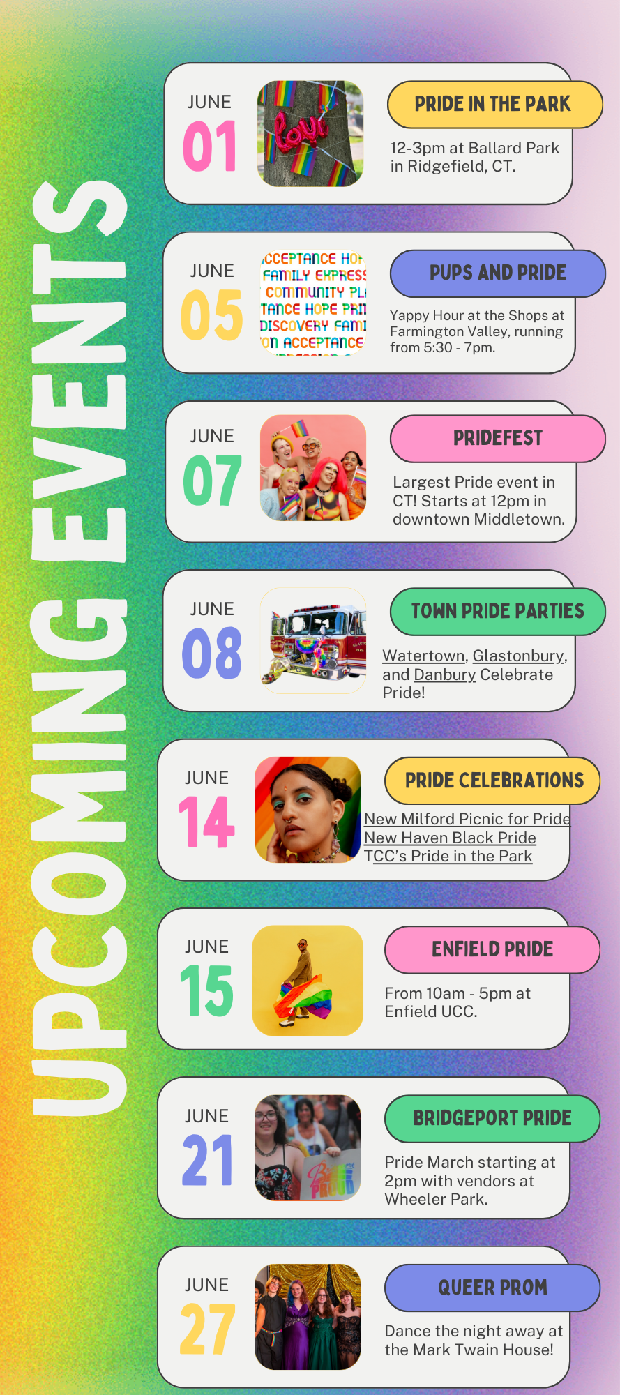 Pride Month Upcoming Events Email Blast (Infographic (US))